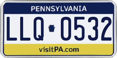 PA license plate LLQ0532