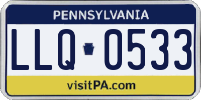 PA license plate LLQ0533