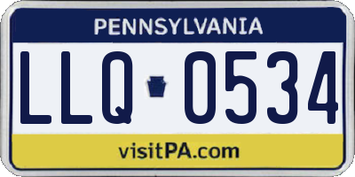 PA license plate LLQ0534