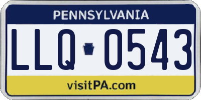 PA license plate LLQ0543