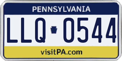 PA license plate LLQ0544