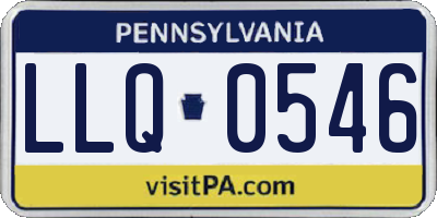 PA license plate LLQ0546