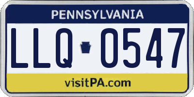 PA license plate LLQ0547