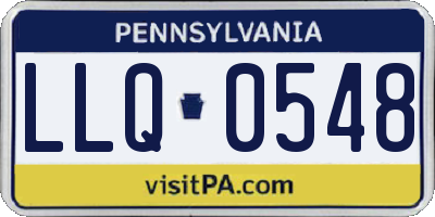PA license plate LLQ0548