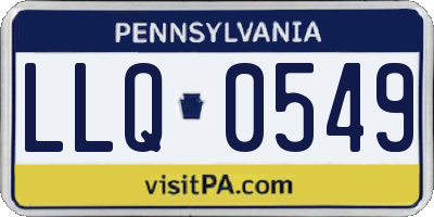PA license plate LLQ0549