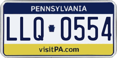 PA license plate LLQ0554
