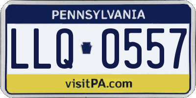 PA license plate LLQ0557