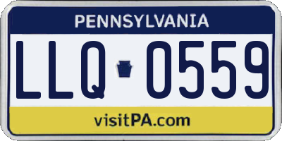 PA license plate LLQ0559