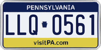 PA license plate LLQ0561