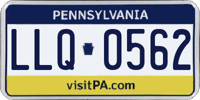 PA license plate LLQ0562