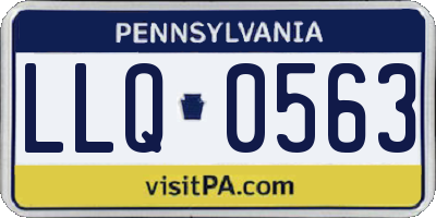 PA license plate LLQ0563