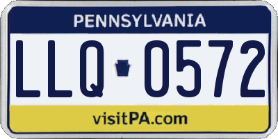 PA license plate LLQ0572