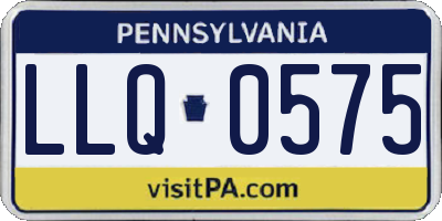 PA license plate LLQ0575