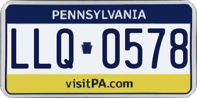 PA license plate LLQ0578