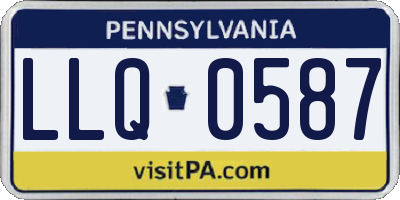 PA license plate LLQ0587
