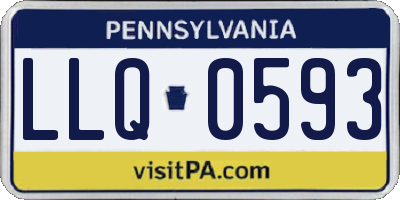 PA license plate LLQ0593