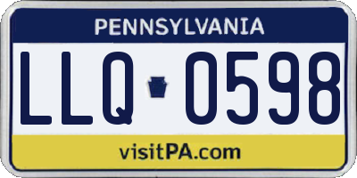 PA license plate LLQ0598