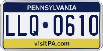 PA license plate LLQ0610