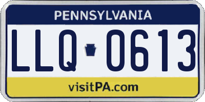 PA license plate LLQ0613