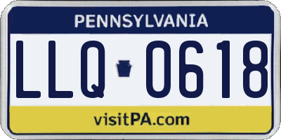 PA license plate LLQ0618