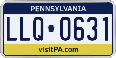 PA license plate LLQ0631