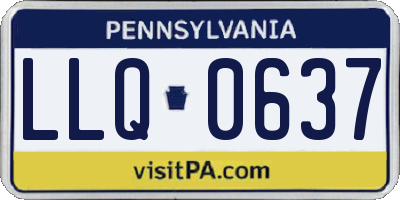 PA license plate LLQ0637