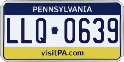 PA license plate LLQ0639