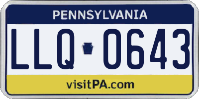 PA license plate LLQ0643