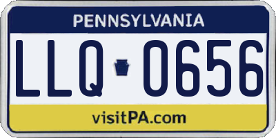 PA license plate LLQ0656