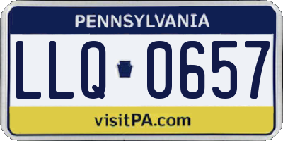 PA license plate LLQ0657