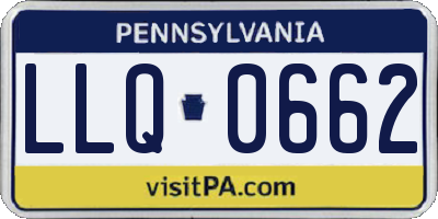 PA license plate LLQ0662