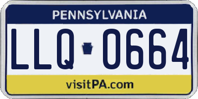 PA license plate LLQ0664
