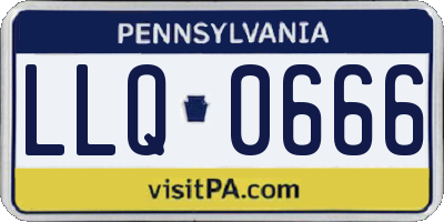 PA license plate LLQ0666