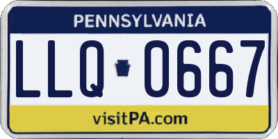 PA license plate LLQ0667