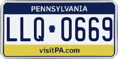 PA license plate LLQ0669