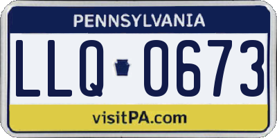 PA license plate LLQ0673