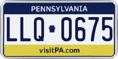 PA license plate LLQ0675