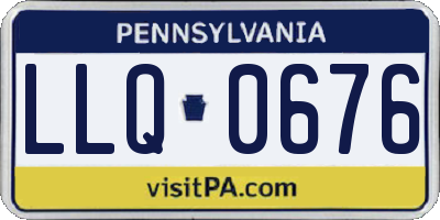 PA license plate LLQ0676