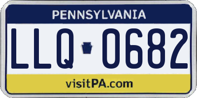 PA license plate LLQ0682