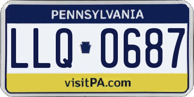 PA license plate LLQ0687