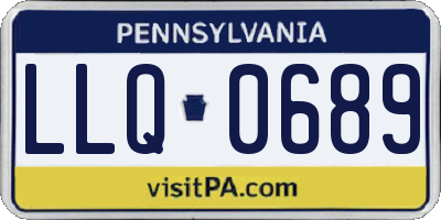 PA license plate LLQ0689