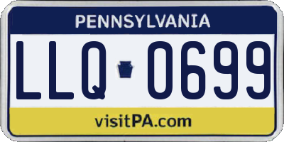 PA license plate LLQ0699