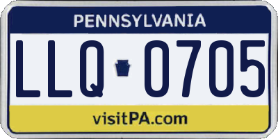 PA license plate LLQ0705