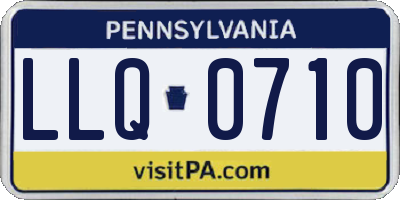PA license plate LLQ0710