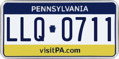 PA license plate LLQ0711