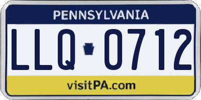 PA license plate LLQ0712