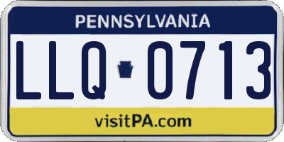 PA license plate LLQ0713