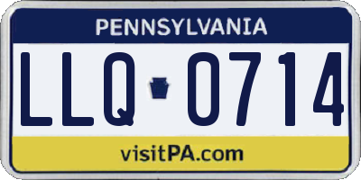 PA license plate LLQ0714