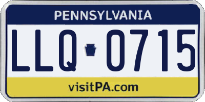 PA license plate LLQ0715