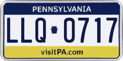 PA license plate LLQ0717
